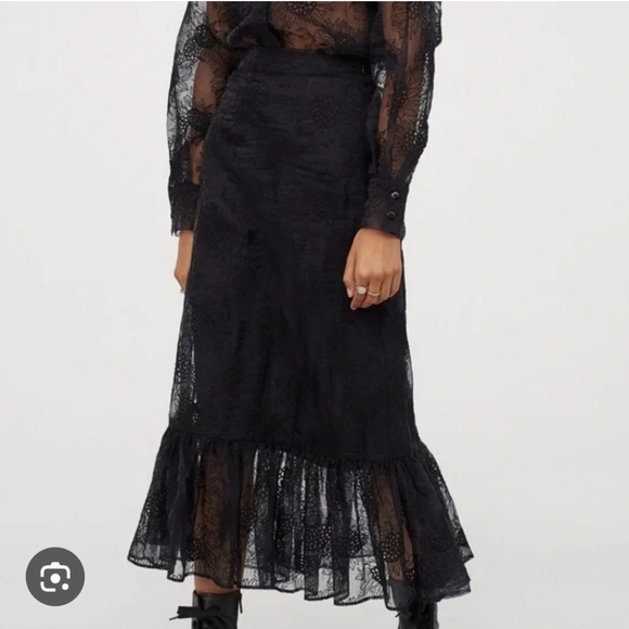 NWT H&M x Sandra Mansour Sunflower Organza Skirt - Picture 1 of 7